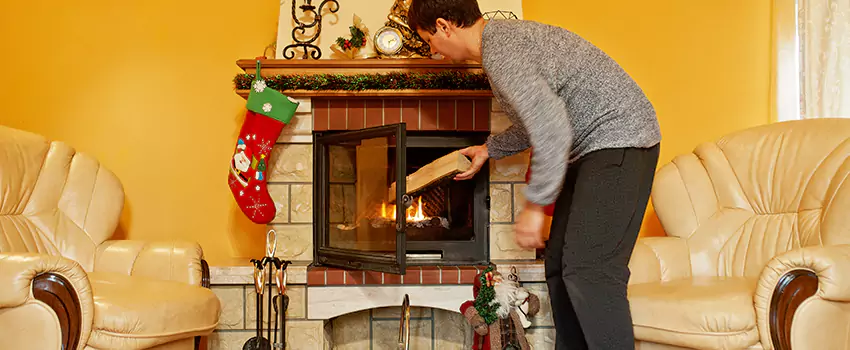 Rusted Metal Fireplace Restoration in Ozark, Alabama